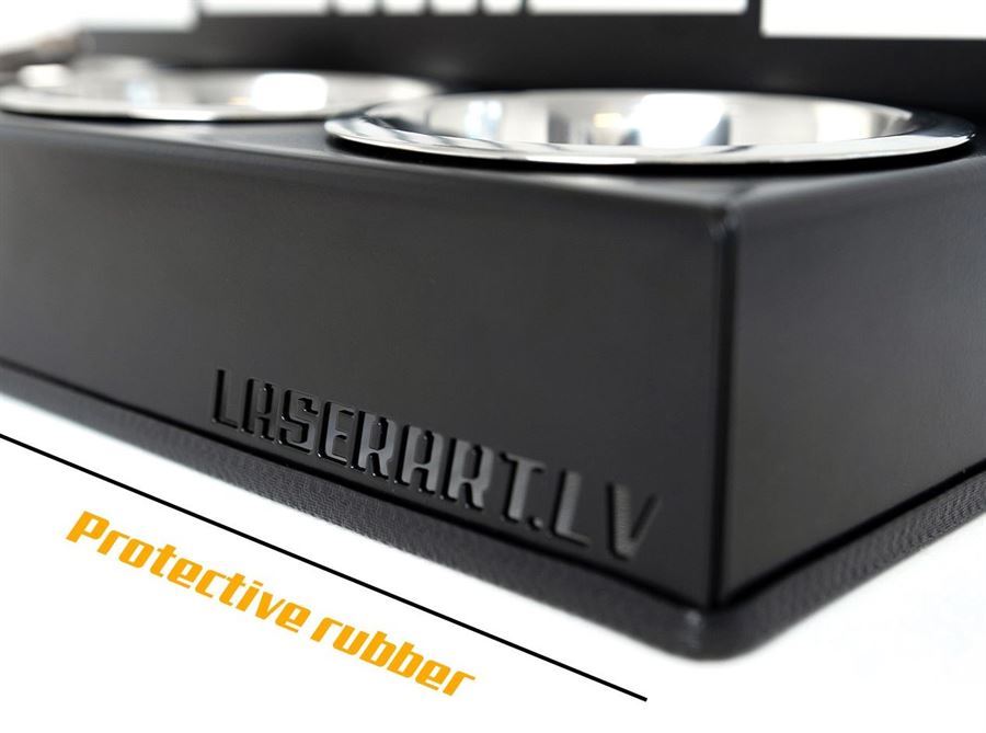 3-Bowl Dog Feeder, Labrador Retriever Dog breed, Raised Feeding Station
