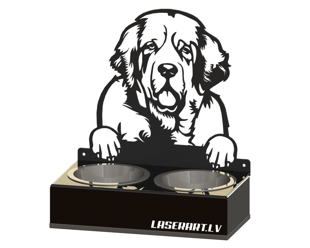 2-Bowl Dog Feeder, Spaniels (Clumber) Dog breed, Raised Feeding Station